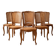 Set of 6 Louis XV chairs in wood and caning.