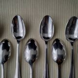 Set of 12 Art Deco Style Silver Metal Coffee Spoons