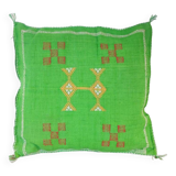 Sabra green Moroccan cushion