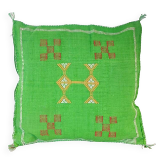 Sabra green Moroccan cushion