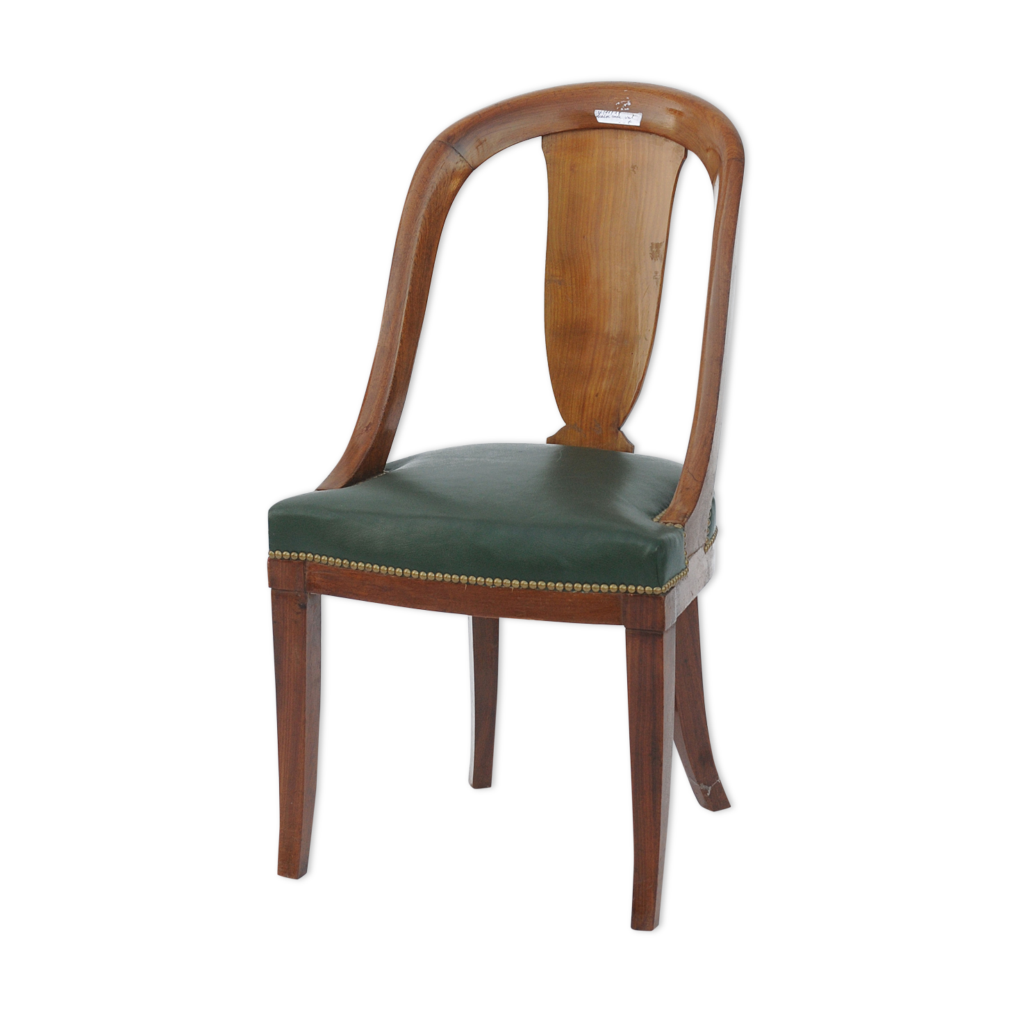 Green leather chair