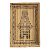 Vintage bamboo plateau