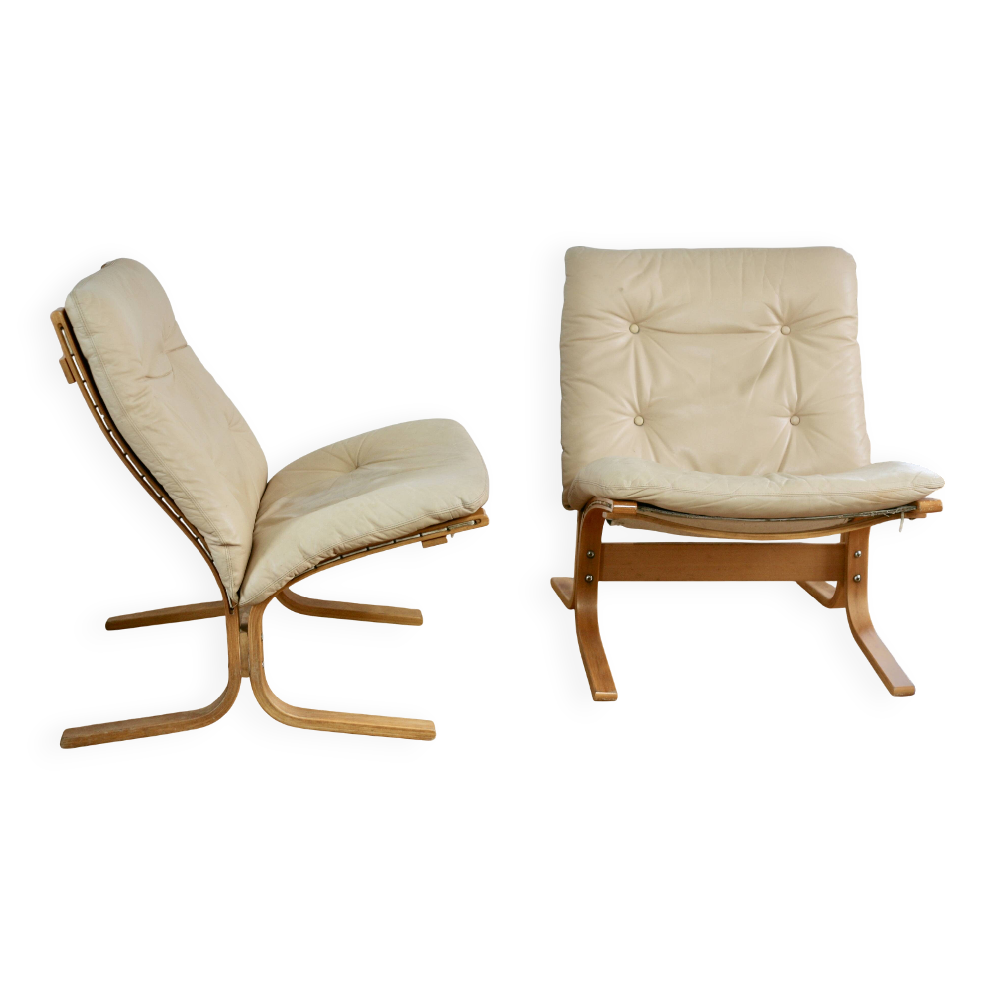 Pair of Siesta armchairs, Ingmar Relling, Westnofa, Norway, 1970s