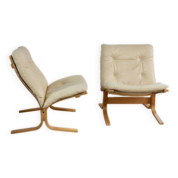 Pair of Siesta armchairs, Ingmar Relling, Westnofa, Norway, 1970s