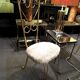 Paire de chaises laiton 1950