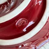 Plat feuille Vallauris rouge bordeaux