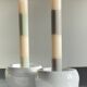 Pair of White Ceramic Candle Holders