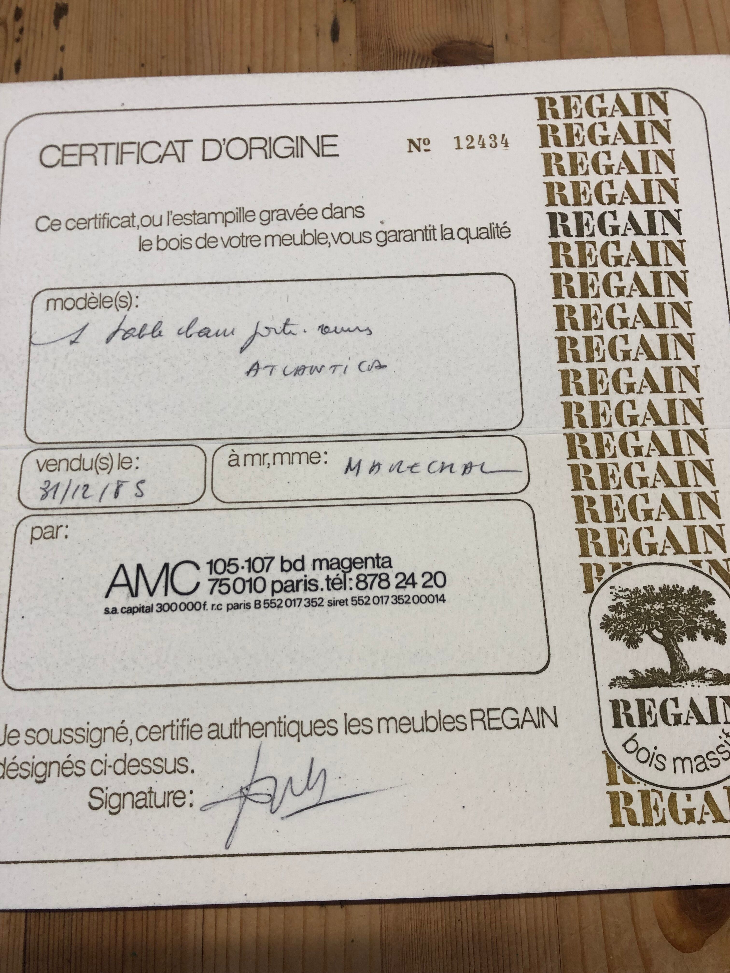 Round mirror in solid elm Maison Regain