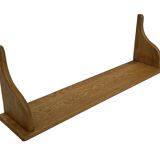 Vintage oak wall rack book shelf 1970s wood minimalist design