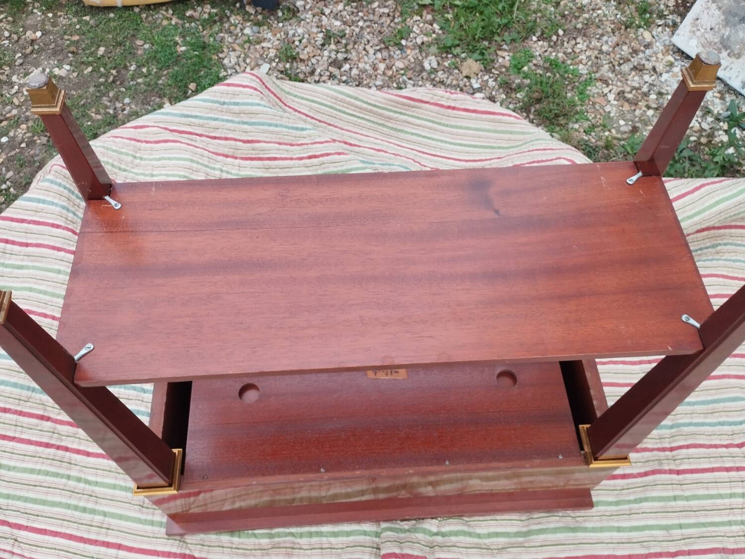 Meuble ancien jardinière en acajou style Louis XVI