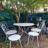 Garden furniture white wrought iron