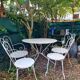Garden furniture white wrought iron