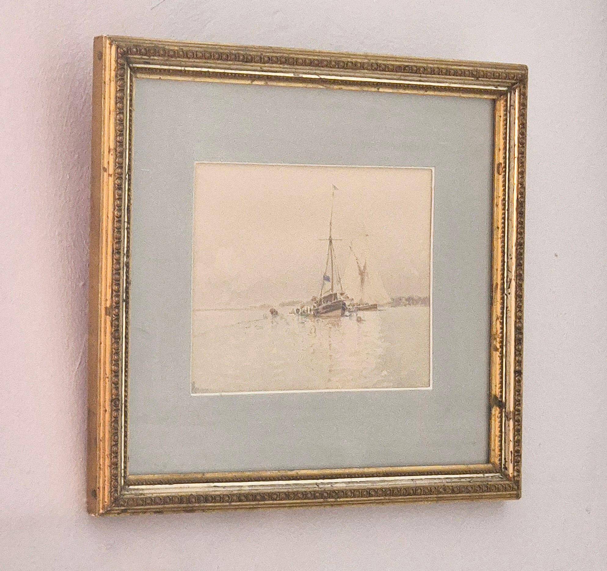 Edoardo De Martino (Italy 1838-1912), Off the Isle of Wight, watercolour, 1863
