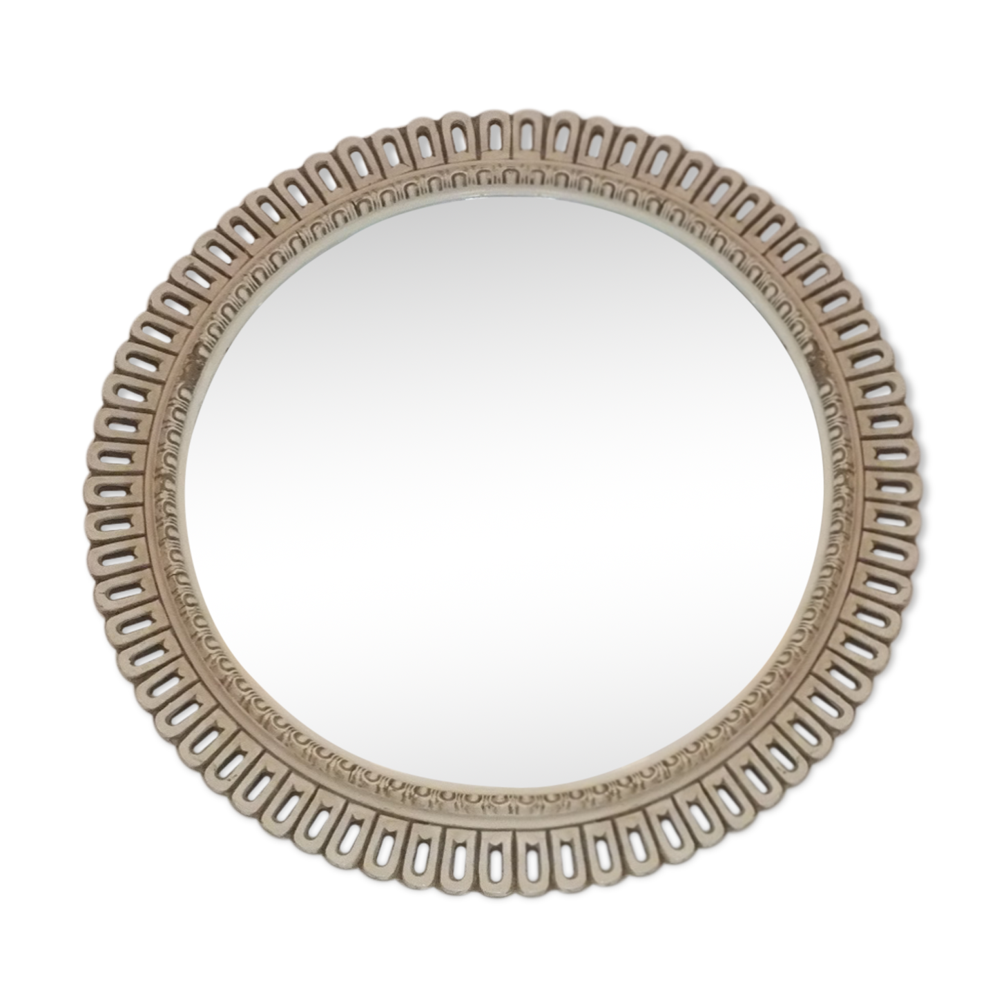Wooden round mirror 46x46cm