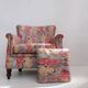 80's fauteuil made with chintz fabric