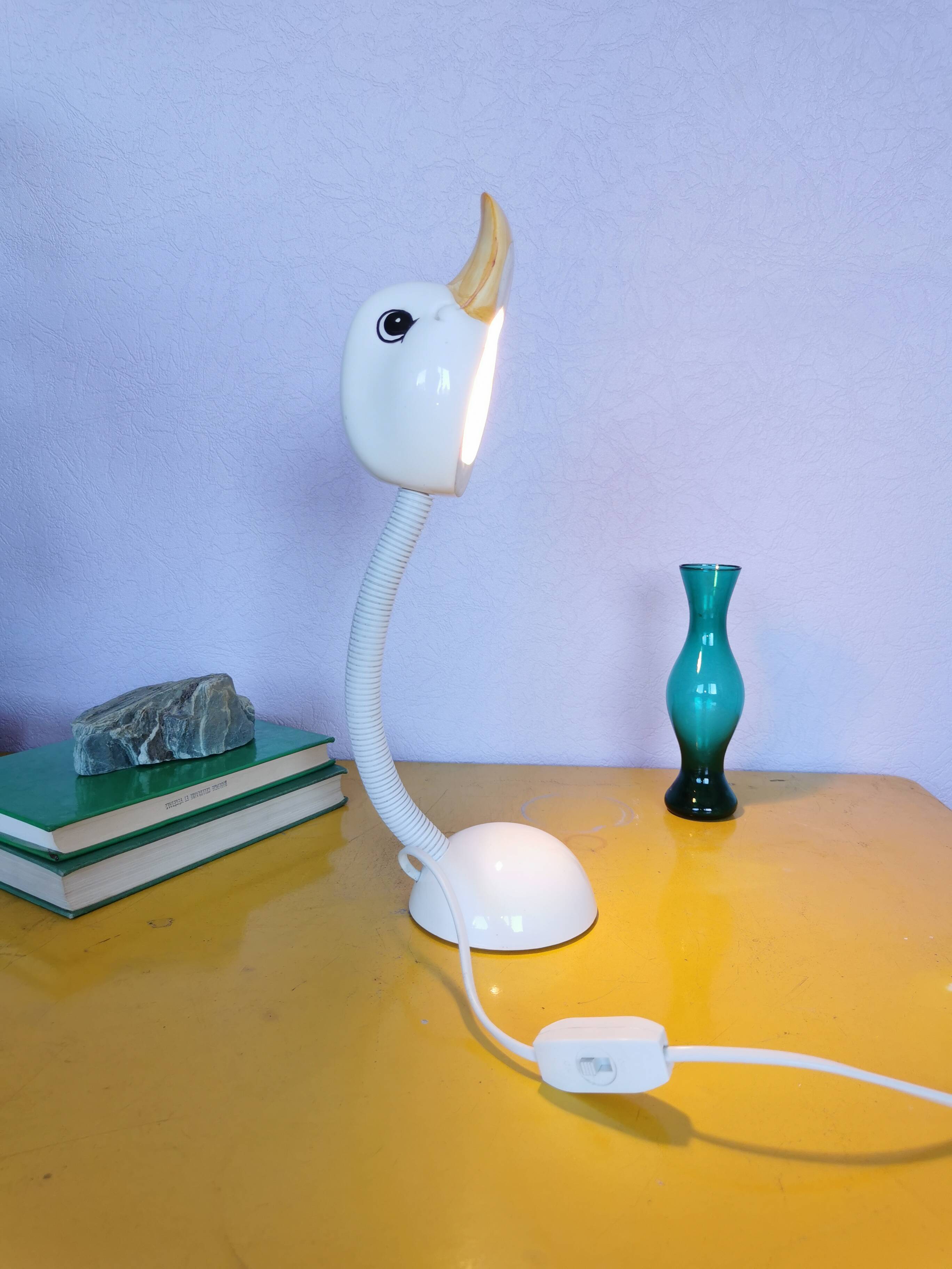Flexible ceramic duck lamp, 1968
