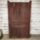 Double porte en bois patinée