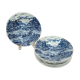 Set of 6 vintage blue Castellania deep plates.