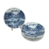 Set of 6 vintage blue Castellania deep plates.