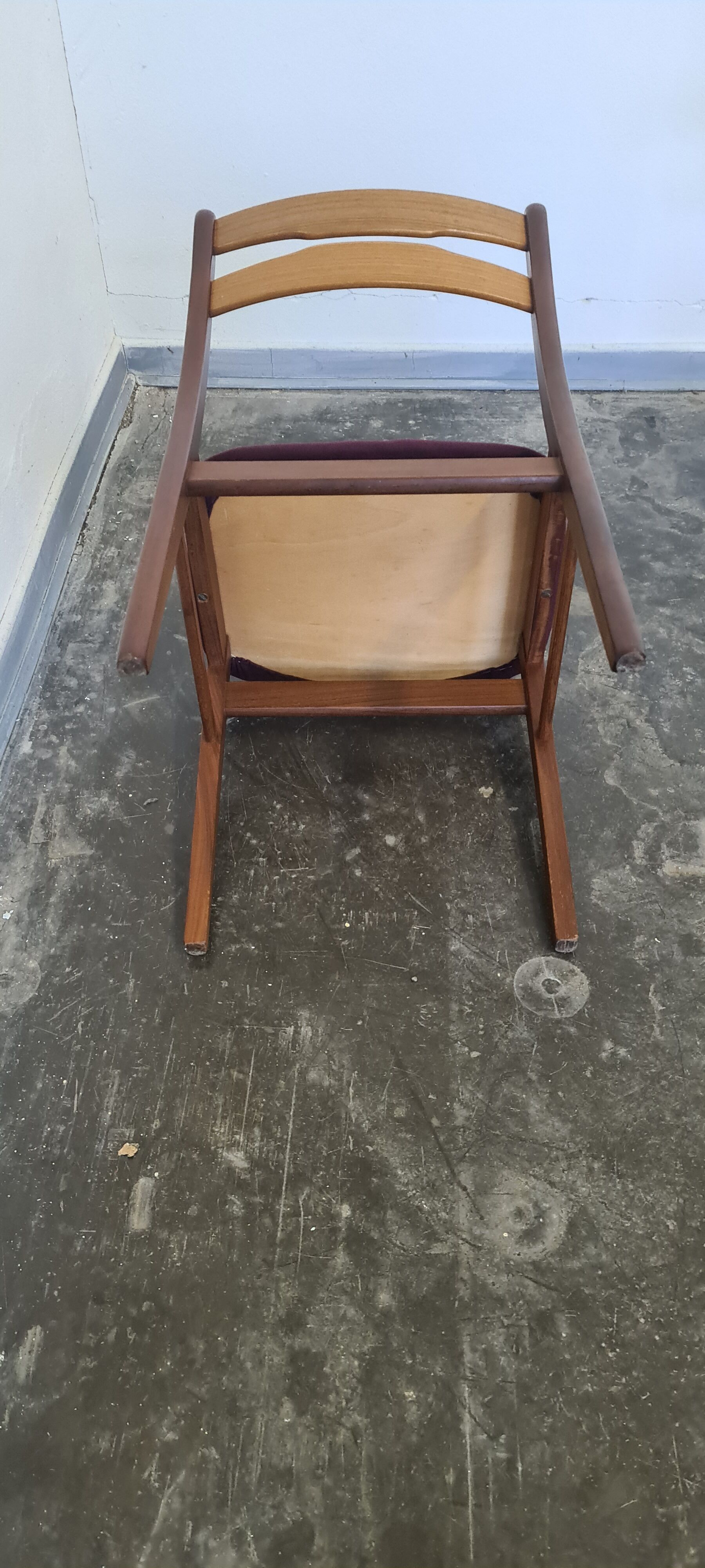 Set of six vintage teak dining chairs