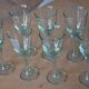 9 small stemmed sparkling glasses H 13 cm
