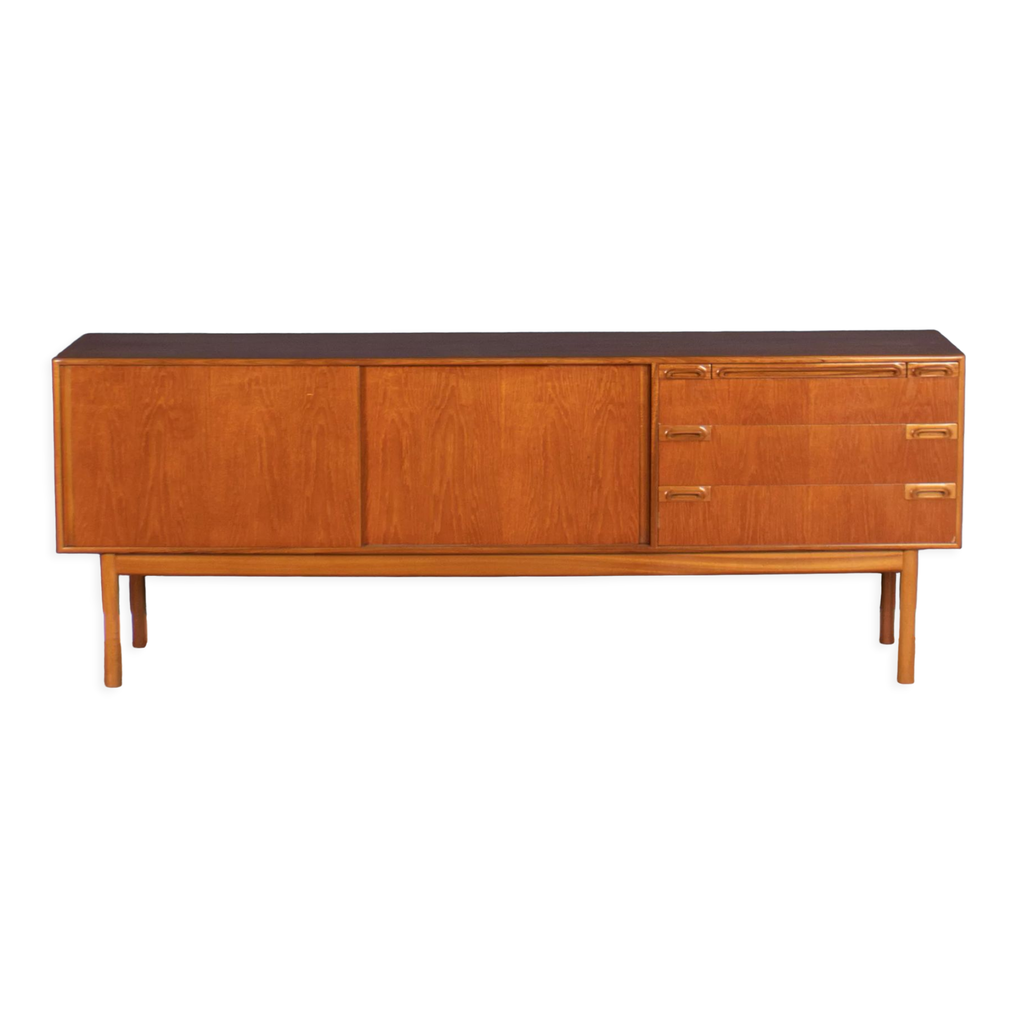 Retro teak 1960s long mcintosh sideboard with bar