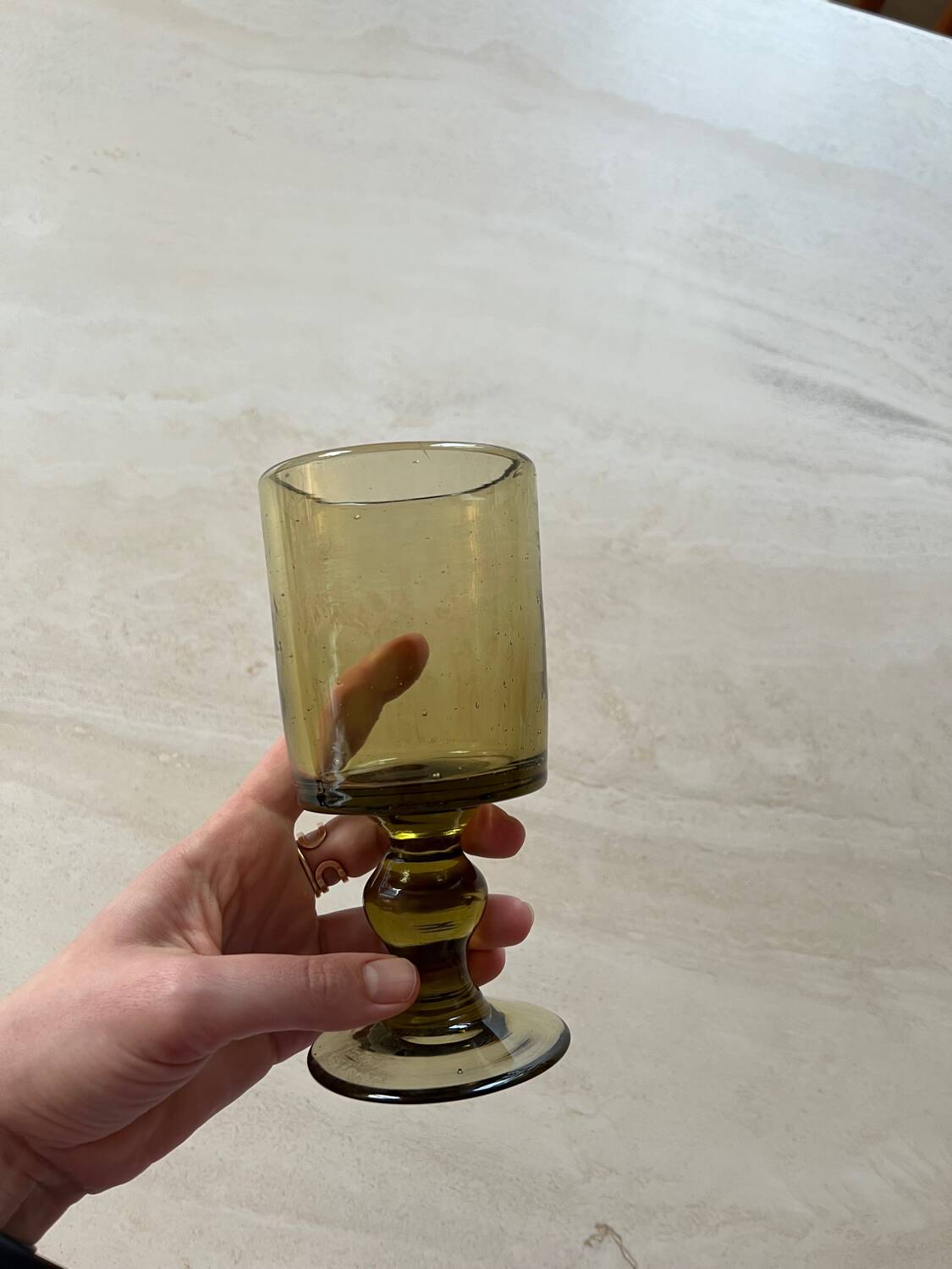 Old blown Venere stem glass