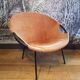 Suede circle armchair by Lusch & Co