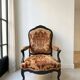 Fauteuil Louis XV Marron