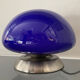 Vintage blue opaline mushroom lamp from the 1980s.