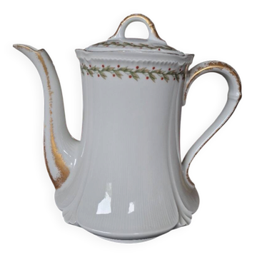 Old coffee pot / teapot in Limoges porcelain