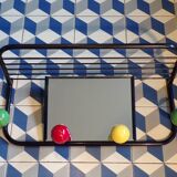 Vintage coat racks with balls and mirror