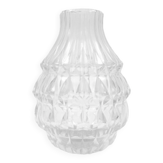 Clear crystal vase Val Saint Lambert - "Artichoke" model - Circa 1960