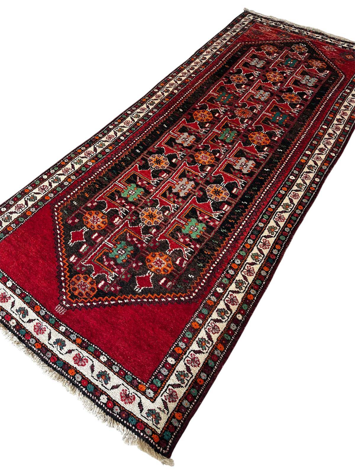 Handmade oriental hallway rug 280cm x 115cm