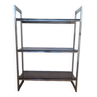 Artelano smoked glass and steel shelf