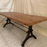 Large industrial style dining table