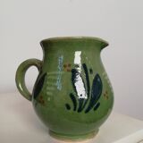Vase with green handle