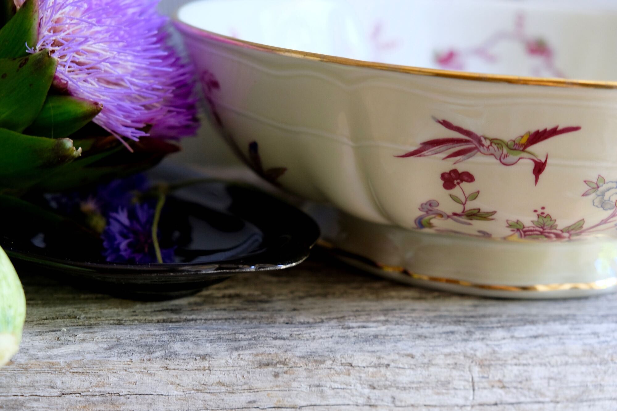Flat porcelain bowl B & C Limoges L. Bernardaud & Cie France
