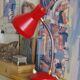 Table lamp red vintage year 70