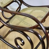 Rocking chair on runners, original brown, 1970s - very good condition