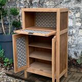 Parisian art deco sideboard in raw oak 1930