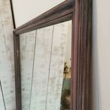 Grand miroir en bois et plâtre