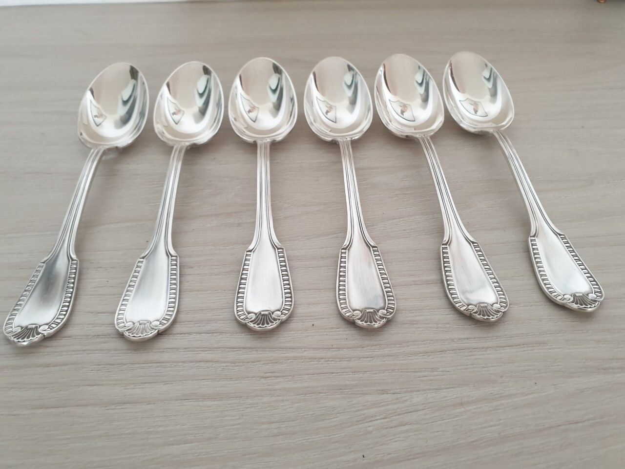 Set of 6 large old boulenger spoons