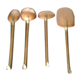 Set de 4 ustensiles de cuisine en cuivre vintage