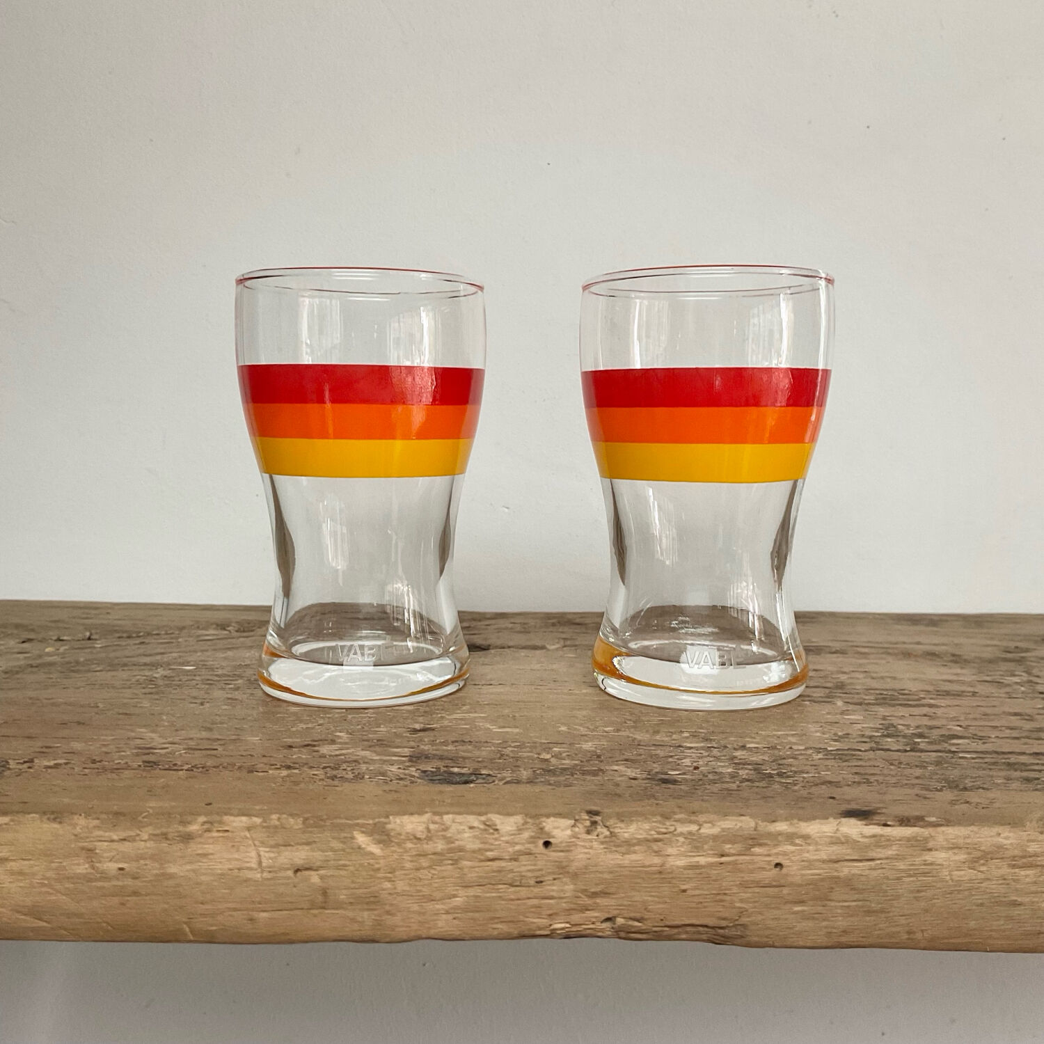 6 vintage glasses "Vabé"