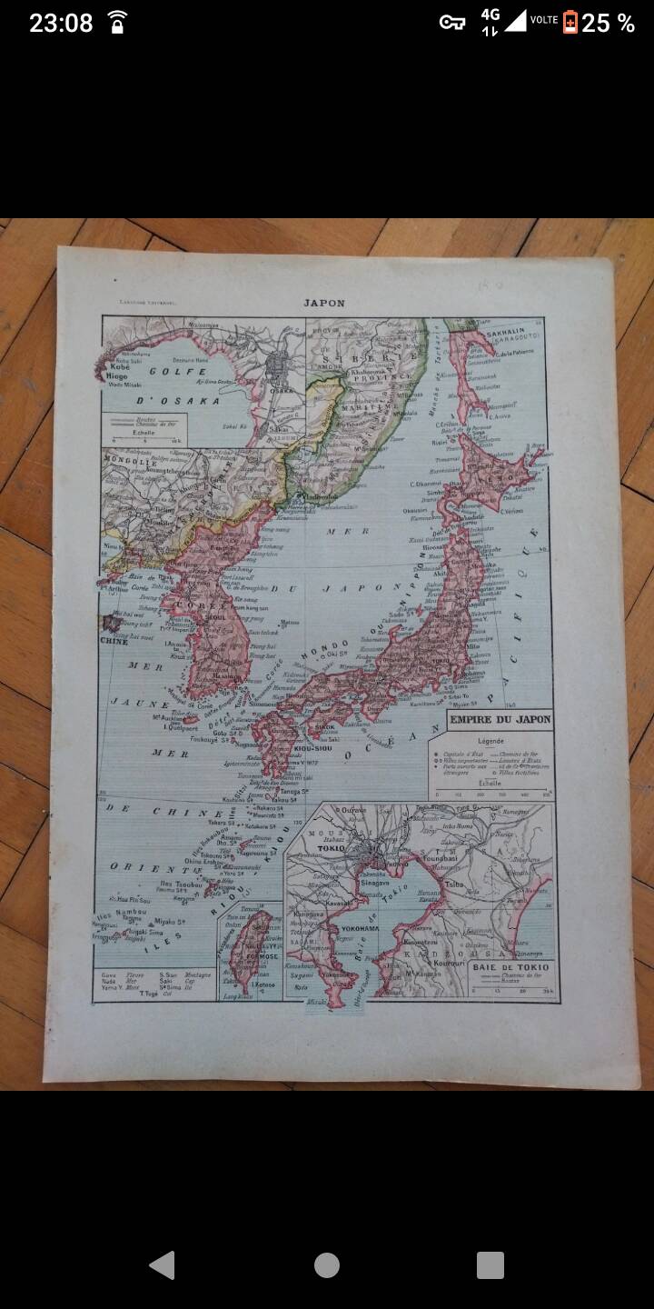 Old map of Japan