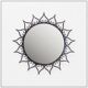 Vintage Black metal sun mirror