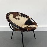 Mid-Century Swivel Balloon Armchair from Lusch & Co, 1960s