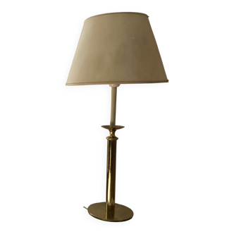 Vintage table lamp in solid brass - Hollywood Regency style
