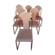 Chaises de salon vintage en laiton de belgo chrome, 1970s